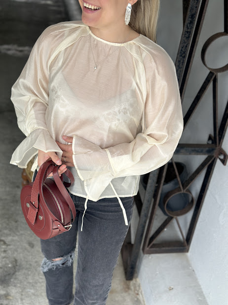 Selected Femme LS o-neck Top Angora