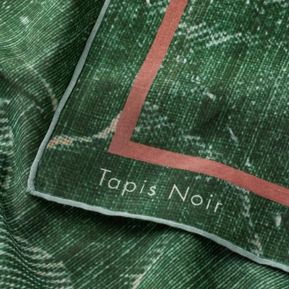 Tapis Noir Light Green Toile Scarf 67x67