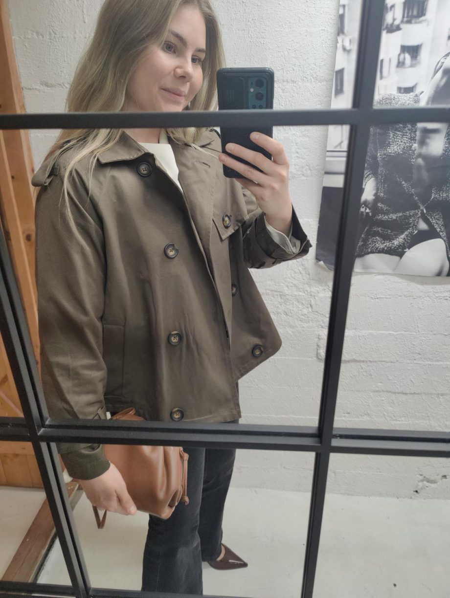 My Essential Wardrobe Mira Short Trenchcoat Major Brown