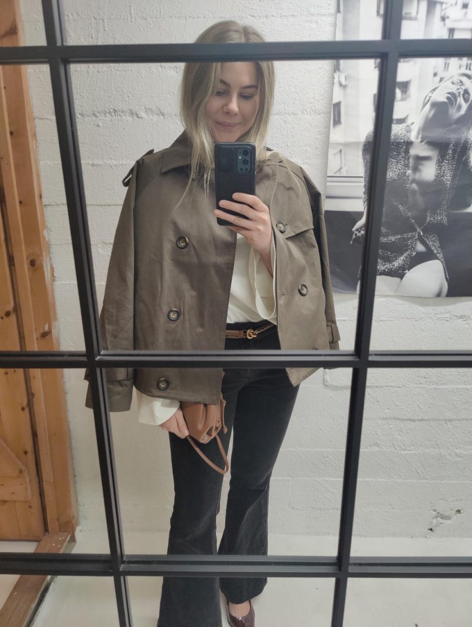 My Essential Wardrobe Mira Short Trenchcoat Major Brown