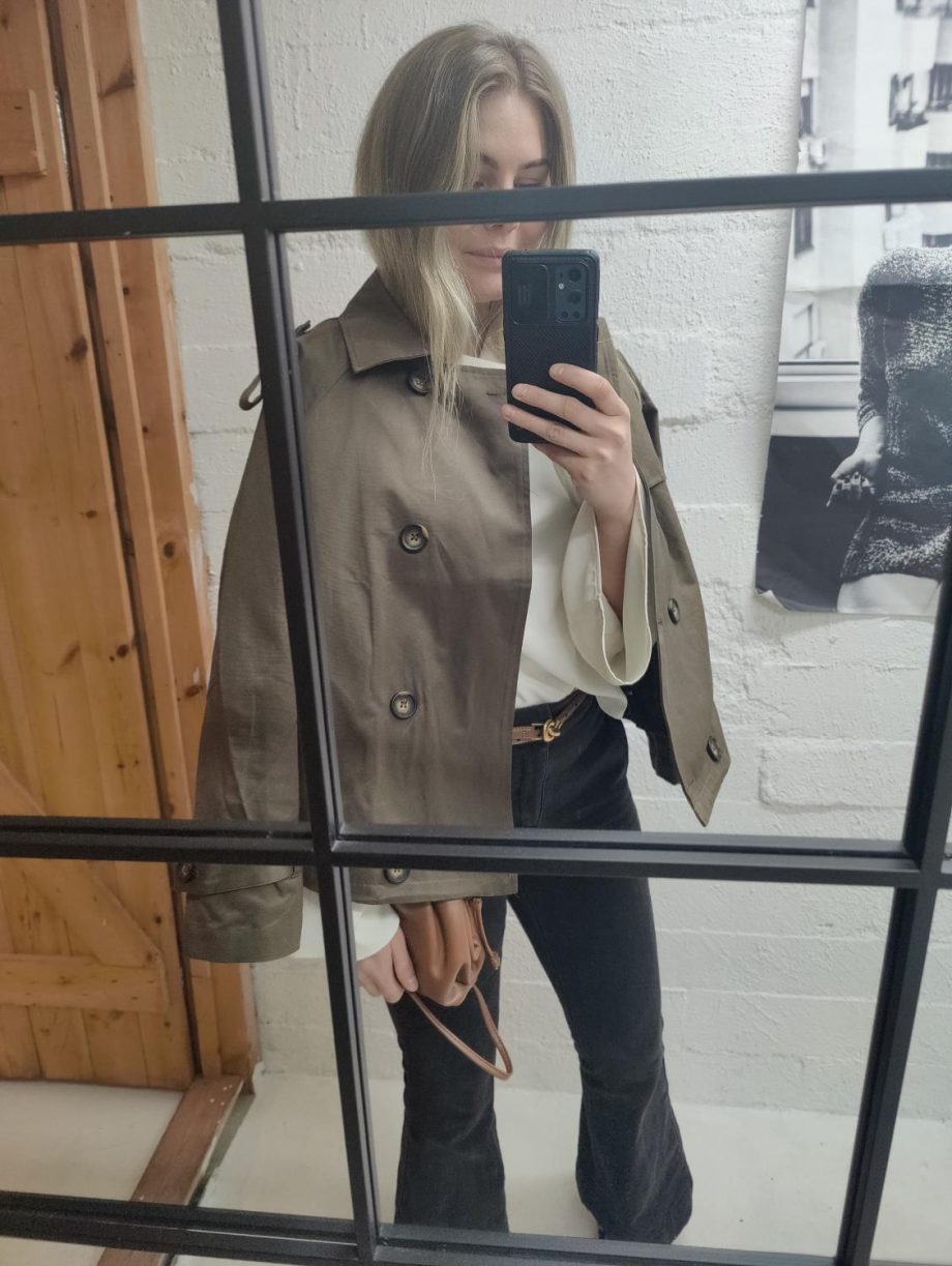 My Essential Wardrobe Mira Short Trenchcoat Major Brown