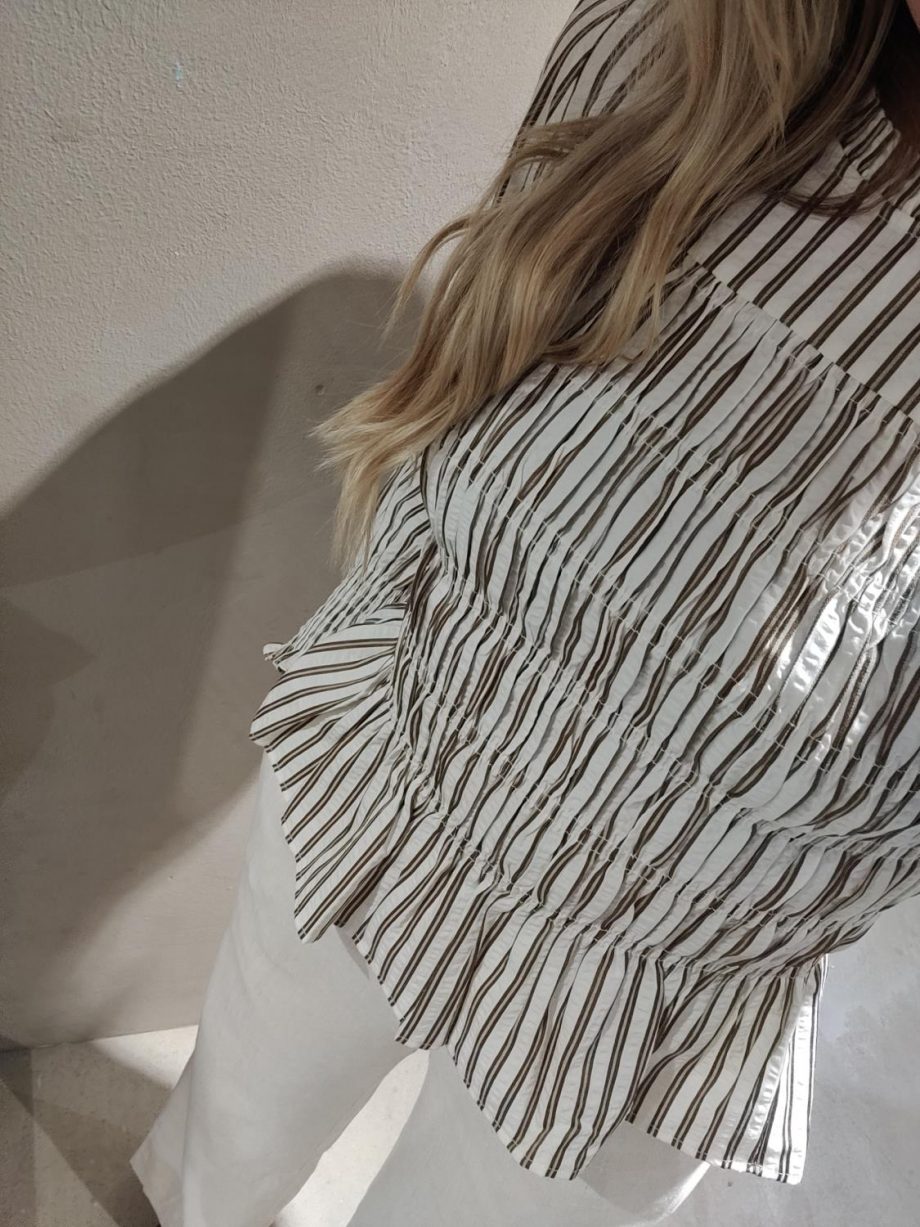 Neo Noir Possa Twin Stripe Smock Blouse